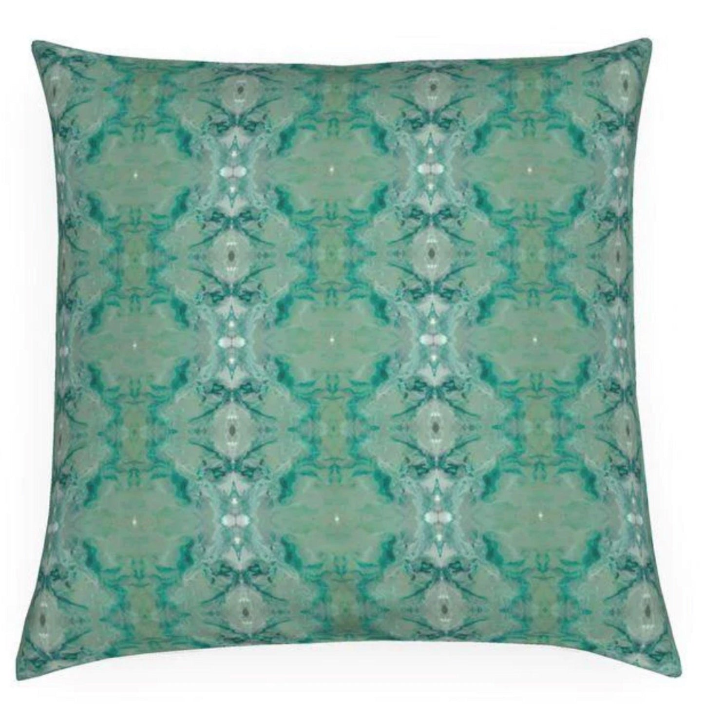 Geometric Teal Luxury Decorative Throw Pillow 20" x 20" - The White Barn Antiques